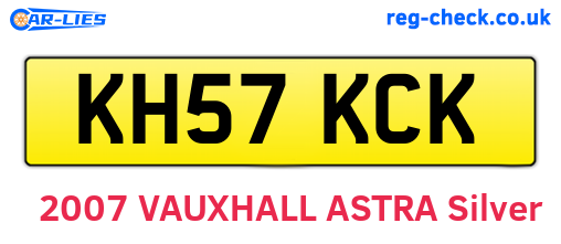 KH57KCK are the vehicle registration plates.