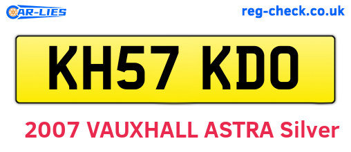 KH57KDO are the vehicle registration plates.
