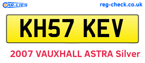 KH57KEV are the vehicle registration plates.