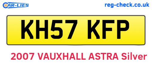 KH57KFP are the vehicle registration plates.