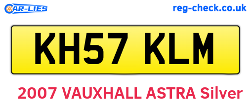 KH57KLM are the vehicle registration plates.
