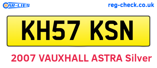 KH57KSN are the vehicle registration plates.