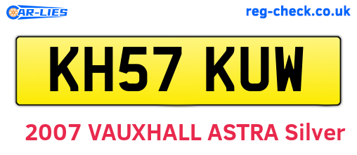 KH57KUW are the vehicle registration plates.