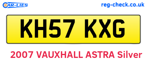 KH57KXG are the vehicle registration plates.