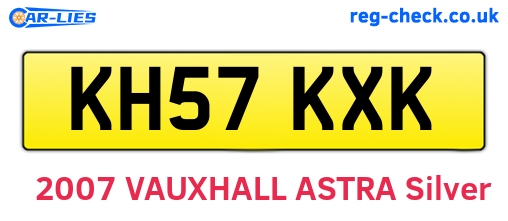 KH57KXK are the vehicle registration plates.