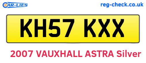 KH57KXX are the vehicle registration plates.