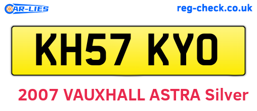 KH57KYO are the vehicle registration plates.