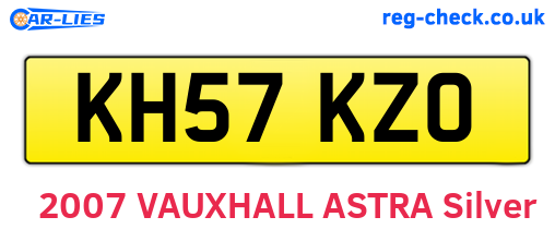 KH57KZO are the vehicle registration plates.