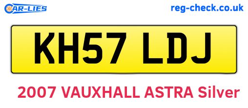 KH57LDJ are the vehicle registration plates.