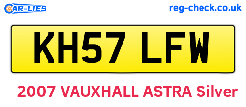 KH57LFW are the vehicle registration plates.