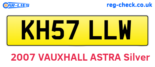 KH57LLW are the vehicle registration plates.