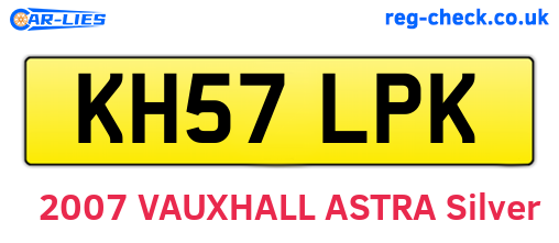 KH57LPK are the vehicle registration plates.