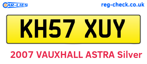 KH57XUY are the vehicle registration plates.