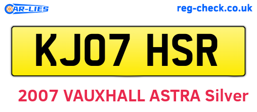 KJ07HSR are the vehicle registration plates.