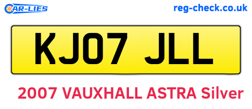 KJ07JLL are the vehicle registration plates.