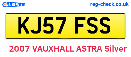 KJ57FSS are the vehicle registration plates.