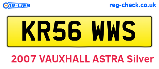 KR56WWS are the vehicle registration plates.