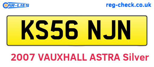 KS56NJN are the vehicle registration plates.