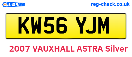KW56YJM are the vehicle registration plates.