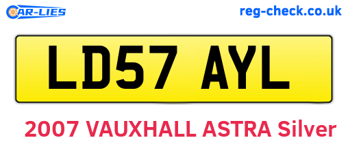LD57AYL are the vehicle registration plates.