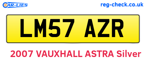 LM57AZR are the vehicle registration plates.