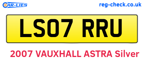 LS07RRU are the vehicle registration plates.