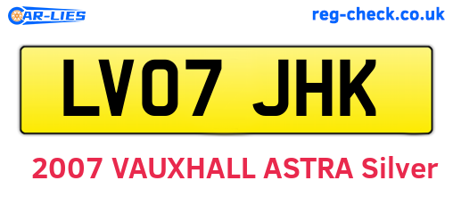 LV07JHK are the vehicle registration plates.