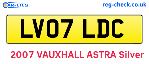 LV07LDC are the vehicle registration plates.