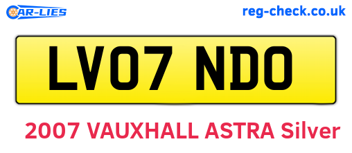 LV07NDO are the vehicle registration plates.