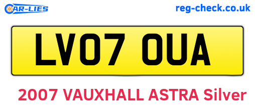 LV07OUA are the vehicle registration plates.