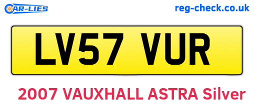 LV57VUR are the vehicle registration plates.