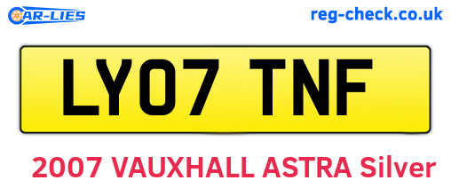 LY07TNF are the vehicle registration plates.