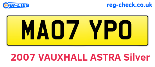 MA07YPO are the vehicle registration plates.