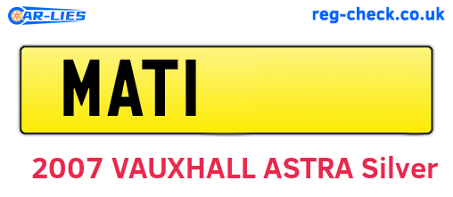 MAT1 are the vehicle registration plates.