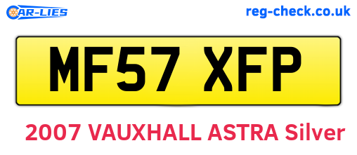 MF57XFP are the vehicle registration plates.