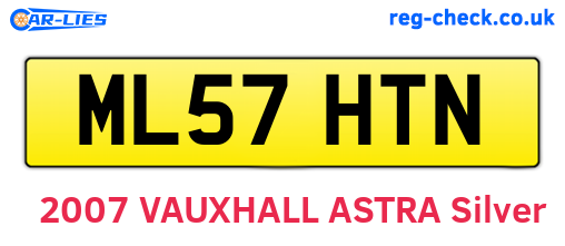 ML57HTN are the vehicle registration plates.