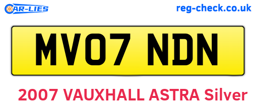 MV07NDN are the vehicle registration plates.
