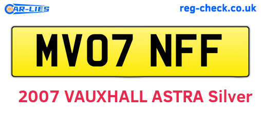 MV07NFF are the vehicle registration plates.
