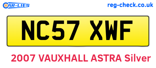 NC57XWF are the vehicle registration plates.