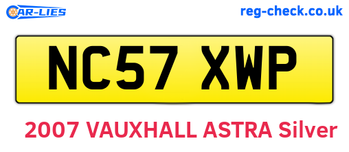 NC57XWP are the vehicle registration plates.