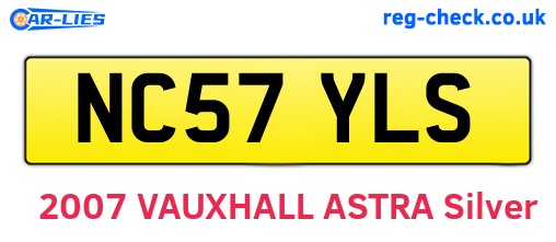 NC57YLS are the vehicle registration plates.