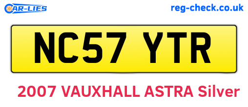 NC57YTR are the vehicle registration plates.