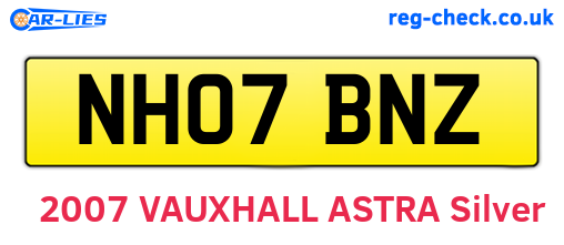 NH07BNZ are the vehicle registration plates.