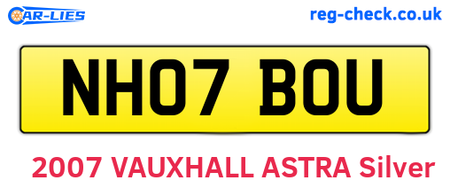 NH07BOU are the vehicle registration plates.