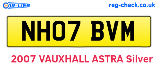 NH07BVM are the vehicle registration plates.