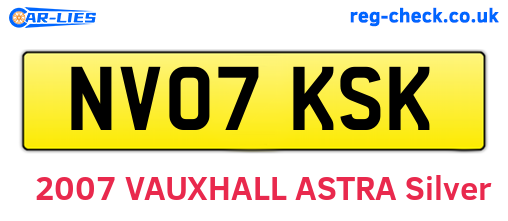 NV07KSK are the vehicle registration plates.