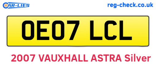 OE07LCL are the vehicle registration plates.