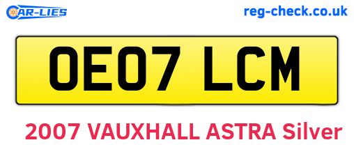 OE07LCM are the vehicle registration plates.