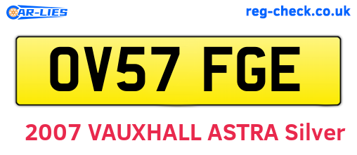 OV57FGE are the vehicle registration plates.