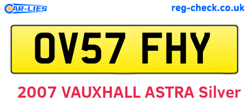 OV57FHY are the vehicle registration plates.